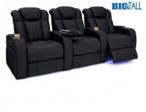 Seatcraft Athenian Big & Tall 400lb Capacity Seating, Top Grain Leather 7000, Powered Headrest & Lumbar, Power Recline, Black or Brown