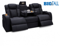 Seatcraft Cavalry Sofa Top Grain Leather 7000, Powered Headrest & Lumbar, Power Recline, Black or Brown