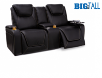 Seatcraft Colosseum Loveseat Top Grain Leather 7000, Powered Headrest & Lumbar, Power Recline, Black or Brown