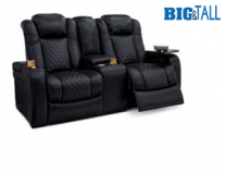 Seatcraft Headline Loveseat Top Grain Leather 7000, Powered Headrest, Power Recline, Black, Brown, or Red