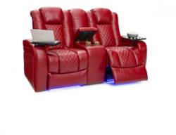 Seatcraft Anthem Loveseat Top Grain Leather 7000, Power Headrests, Power Recline, Black, Brown, Red, or Gray