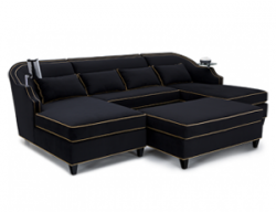Black Media lounge sofa