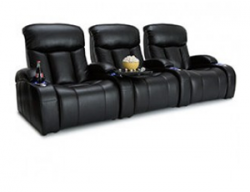Seatcraft Grenada FRONTROW Theater Seating®, Top Grain Leather 7000, Black