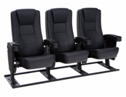 Montago Free-Standing Movie Theater Chairs in Black