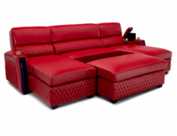 Seatcraft Your Choice Solarium Media Lounge Sofa Top Grain Leather 7000, 8+ Colors, Power Chaiseloungers