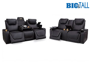 Seatcraft Colosseum Group, Top Grain Leather 7000, Powered Headrest, Powered Lumbar, Power Recline, Black
