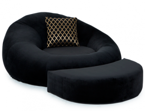 Cuddle Seat with Ottoman and Pillow
