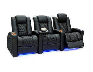 Seatcraft Stanza Top Grain Leather 7000, Powered Headrest & Lumbar, Power Recline, Black