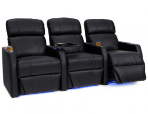 Seatcraft Sienna Top Grain Leather Spacesaver Home Theater Seats