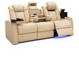 Seatcraft Palladius Sofa Top Grain Leather 7000, 8+ Colors, Powered Headrest & Lumbar, Power Recline