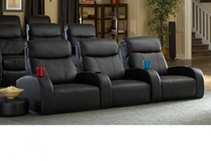 Seatcraft Rialto FRONTROW Theater Seating®, Top Grain Leather 7000, Black or Brown