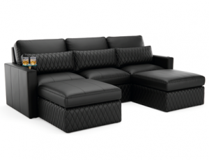Seatcraft Diamante Media Lounge Sofa, Top Grain Leather 7000, 8+ Colors
