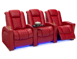 Seatcraft Stanza Top Grain Leather 7000, Powered Headrest & Lumbar, Power Recline, Red