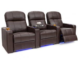 Seatcraft Venetian Leather Gel, Power or Manual Recline, Brown